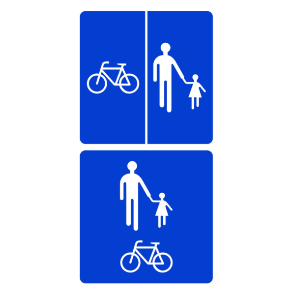 F,20a / F,20b Chemin conseillé pour cyclistes et piétons