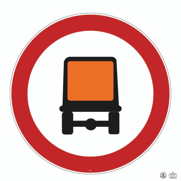 C,3n Accès interdit aux véhicules transportant des marchandises dangereuses