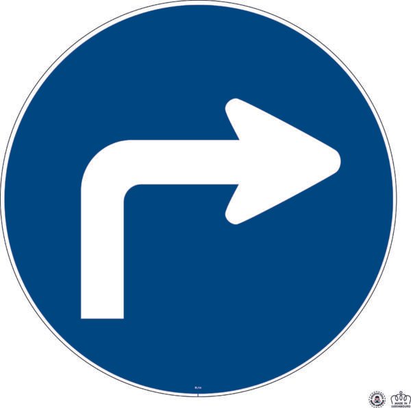 D,1a Direction obligatoire à intersection à droite