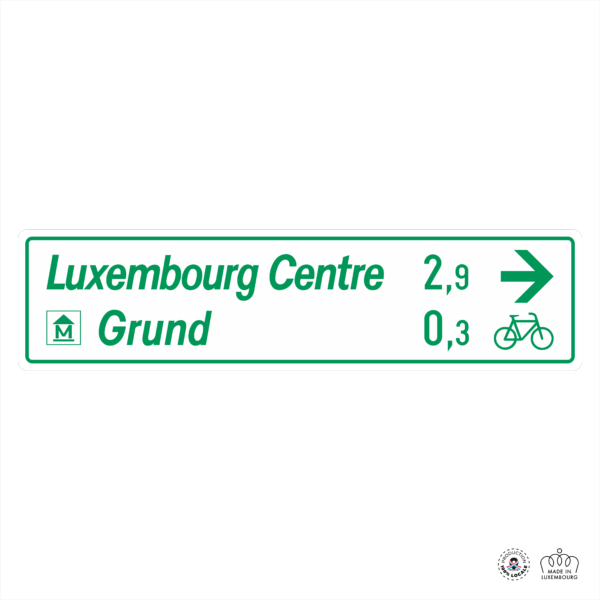 E, 7b approche d’une intersection la direction à suivre pour atteindre une agglomération