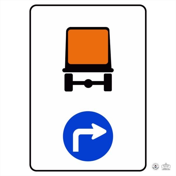D,12 Direction obligatoire pour les véhicules transportant des marchandises dangereuses – Image 2