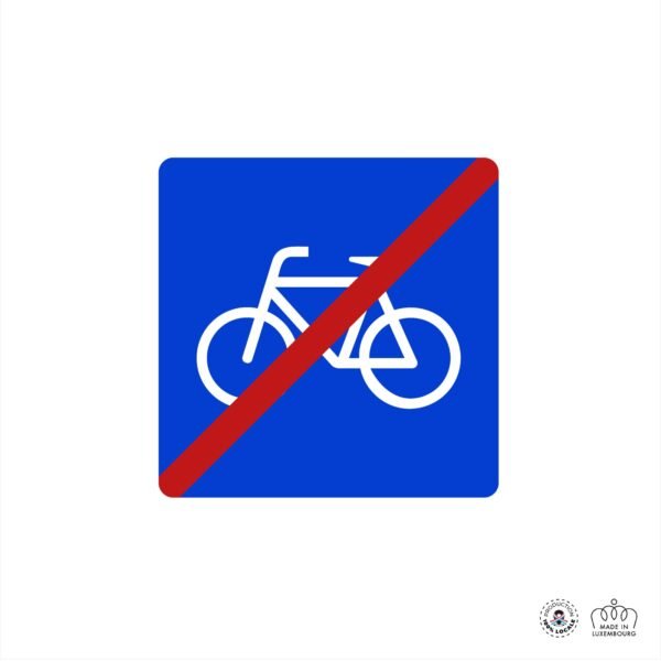 F,19aa Fin d’une piste cyclable conseillée