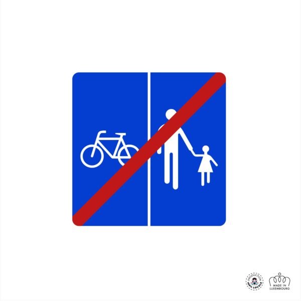 F,20aa / F,20ba Fin de chemin conseillé pour cyclistes et piétons – Image 2