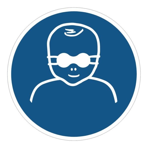 M025 - Protection opaque des yeux obligatoire pour les enfants en bas âge
