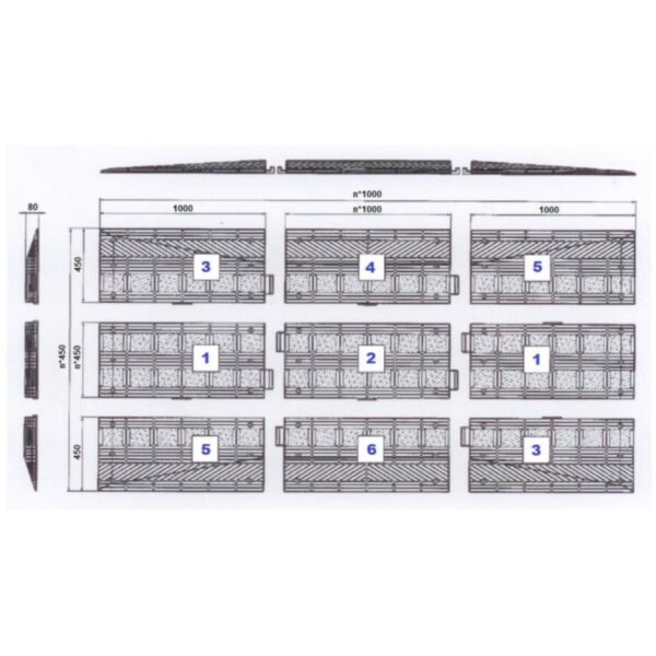 Module - ralentisseur modulaire rouge avec triangle blanc – Image 3