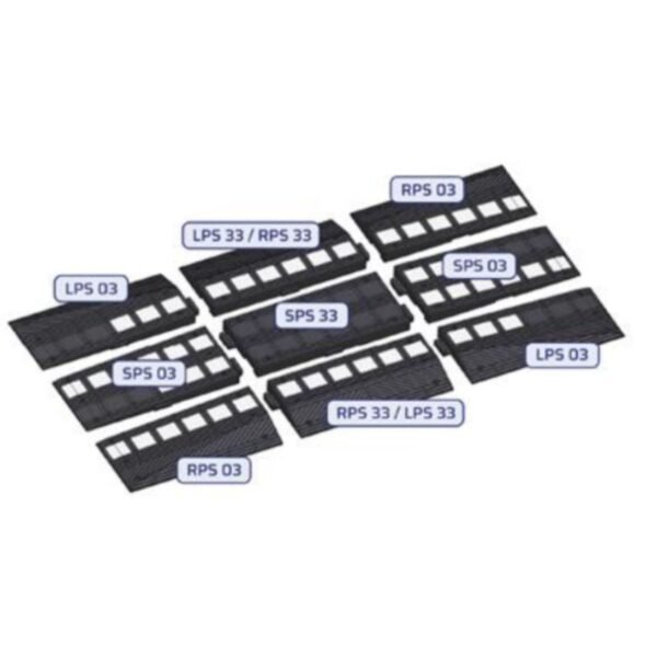 Module - ralentisseur modulaire rouge avec triangle blanc