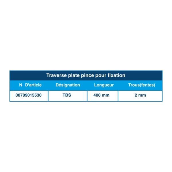 Traverse plate pince pour fixation – Image 2