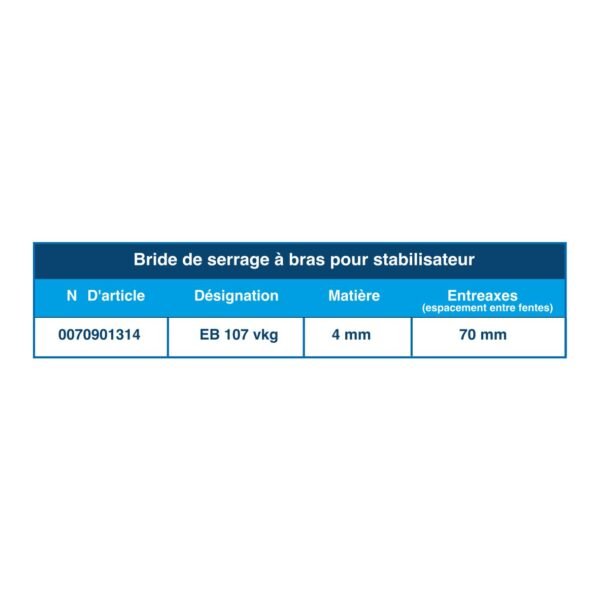 Bride de serrage pour stabilisateur – Image 3