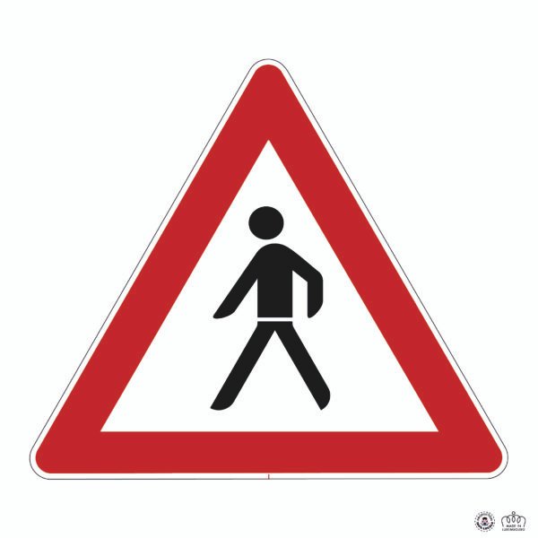 A12A-01 Débouché de piétons et de cyclistes