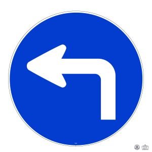 D,1a Direction obligatoire à intersection à gauche_Plan de travail 1