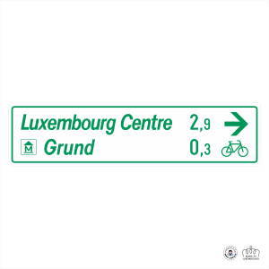 E, 7b approche d’une intersection la direction à suivre pour atteindre une agglomération