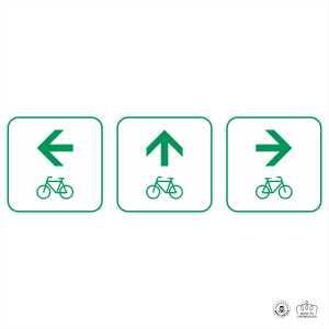 E,7c Direction à suivre pour continuer sur l’itinéraire cyclable emprunté
